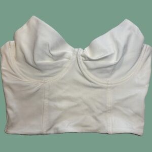 White corset top from Zara